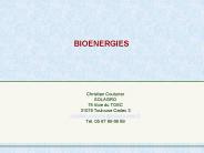 BIOENERGIES