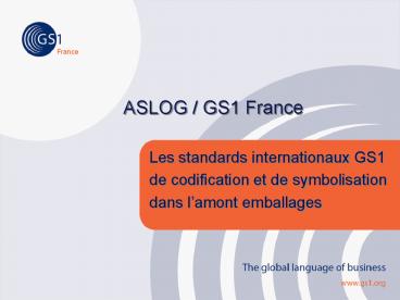 Intervention GS1 France amont emballages