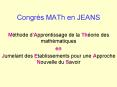 Congrs MATh en JEANS PowerPoint PPT Presentation