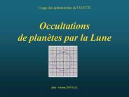 Occultations de plantes par la Lune