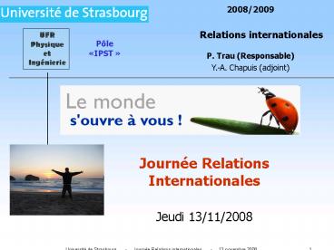 Journe Relations Internationales Jeudi 13112008