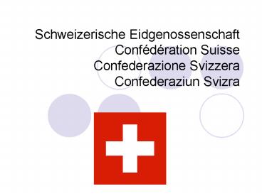 Schweizerische Eidgenossenschaft Conf