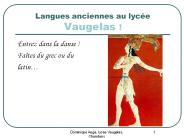 Langues anciennes au lyc