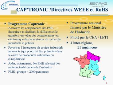 CAPTRONIC Directives WEEE et RoHS