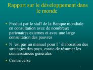Rapport sur le d