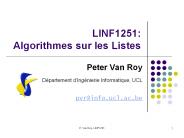 LINF1251: Algorithmes sur les Listes
