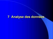 7 Analyse des donn