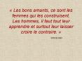 Les bons amants, ce sont les femmes qui les construisent' Les hommes, il faut tout leur apprendre et PowerPoint PPT Presentation