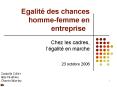 Egalit des chances hommefemme en entreprise PowerPoint PPT Presentation