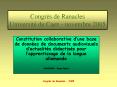 Congrs de Ranacles Universit de Caen novembre 2005 PowerPoint PPT Presentation