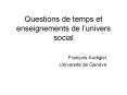 Questions de temps et enseignements de l PowerPoint PPT Presentation