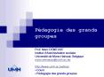 Pdagogie des grands groupes PowerPoint PPT Presentation