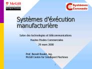 Systmes dxcution manufacturire