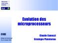 Evolution des microprocesseurs PowerPoint PPT Presentation