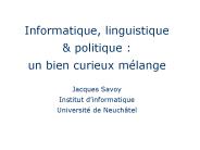 Informatique, linguistique