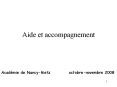 Aide et accompagnement PowerPoint PPT Presentation