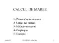 CALCUL DE MAREE PowerPoint PPT Presentation