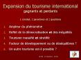 Expansion du tourisme international gagnants et perdants 1 constat, 2 paradoxes et 2 questions PowerPoint PPT Presentation
