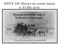 HISTE 120: Histoire du monde depuis le XVIIIe si PowerPoint PPT Presentation
