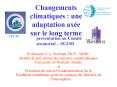 Changements climatiques : une adaptation ax PowerPoint PPT Presentation