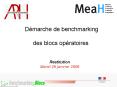 Dmarche de benchmarking des blocs opratoires PowerPoint PPT Presentation