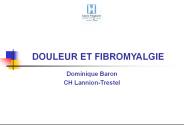 DOULEUR ET FIBROMYALGIE