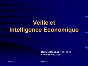 Veille et Intelligence Economique