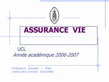 ASSURANCE VIE