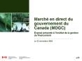 March en direct du gouvernement du Canada MDGC Expos prsent lInstitut de la gestion du financement PowerPoint PPT Presentation