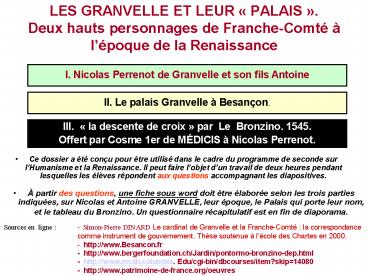 LES GRANVELLE ET LEUR 