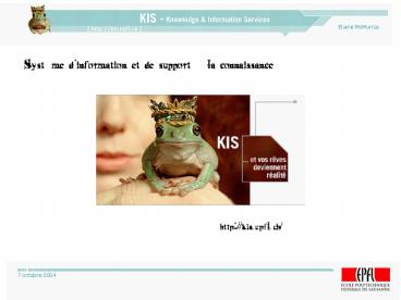 Systme d'information et de support la connaissance