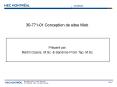 30-771-01 Conception de sites Web PowerPoint PPT Presentation
