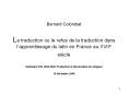 Bernard Colombat La traduction ou le refus de la traduction dans l PowerPoint PPT Presentation