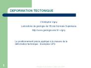 DEFORMATION TECTONIQUE