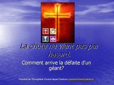 La chute ne vient pas par hasard'