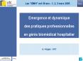 Emergence et dynamique des pratiques professionnelles en g PowerPoint PPT Presentation