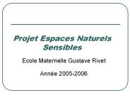 Projet Espaces Naturels Sensibles