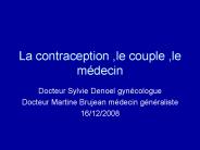 La contraception ,le couple ,le m