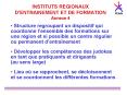INSTITUTS REGIONAUX DENTRAINEMENT ET DE FORMATION Annexe 4 PowerPoint PPT Presentation