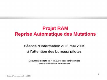 Projet RAM Reprise Automatique des Mutations