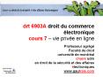 drt 6903A droit du commerce lectronique cours 7 vie prive en ligne PowerPoint PPT Presentation