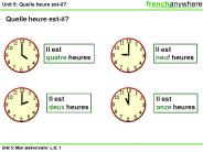 Unit 5: Quelle heure est-il?
