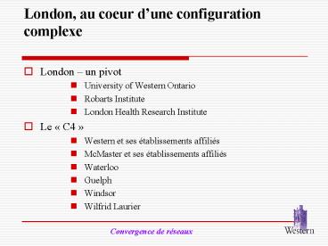 London, au coeur dune configuration complexe