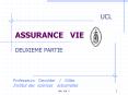 ASSURANCE VIE PowerPoint PPT Presentation