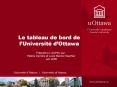 Le tableau de bord de lUniversit dOttawa PowerPoint PPT Presentation