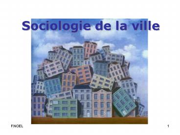 Sociologie de la ville