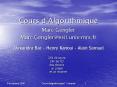 Cours dAlgorithmique PowerPoint PPT Presentation