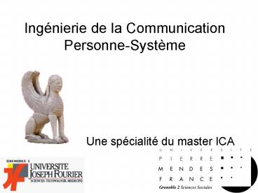 Ingnierie de la Communication PersonneSystme