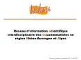 Rseau dinformation scientifique interdisciplinaire des documentalistes en rgion RhneAuvergne et Alpe PowerPoint PPT Presentation