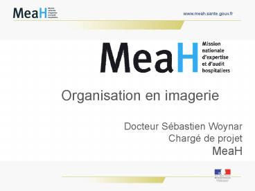 Organisation en imagerie